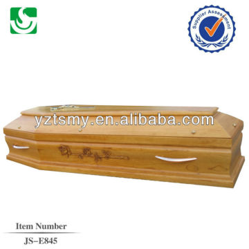 rose carving metal handle for pine coffin